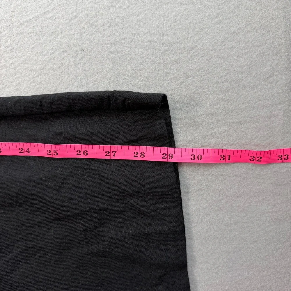 H&M Black Wide Leg Pants 6 Linen High Waist Office Chic Capsule Wardrobe